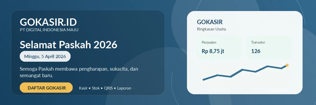Selamat Paskah 2026 — promo GOKASIR