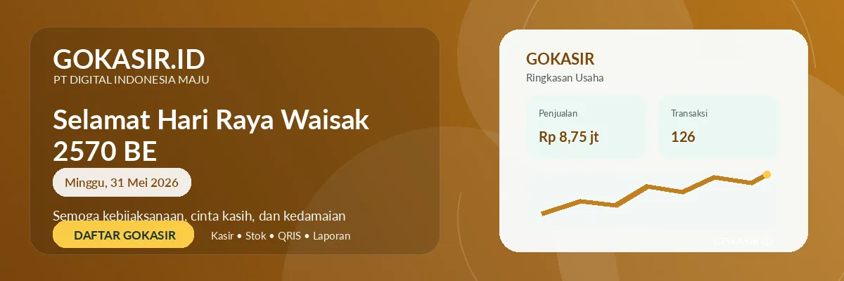 Selamat Hari Raya Waisak 2570 BE — promo GOKASIR
